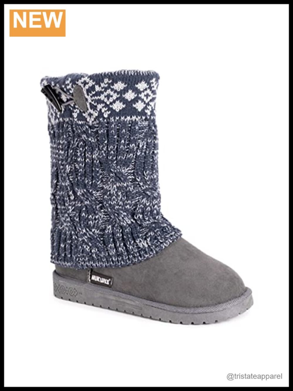 MUK LUKS Cheryl Faux Suede Pull On Winter & Snow Boots Water Resistant